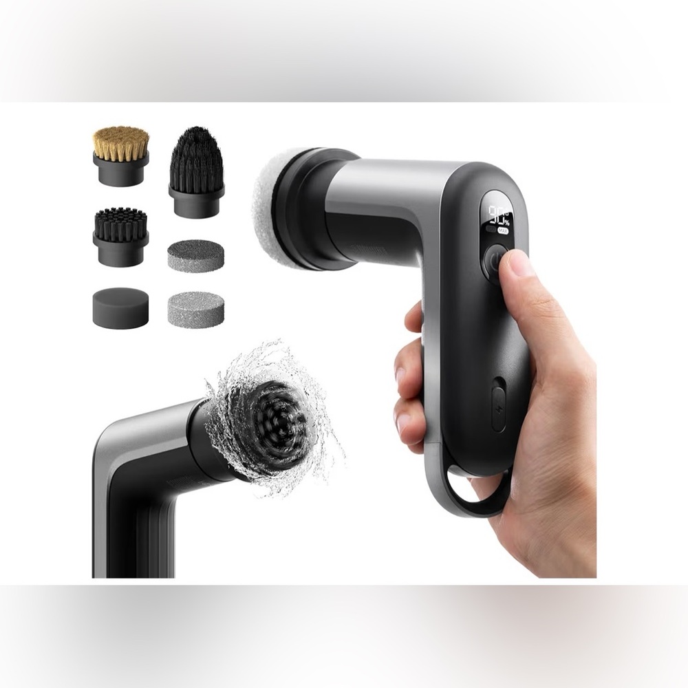 Brand New 7Pieces HOTO Grip™ Cordless Electric Spin Scrubber SET